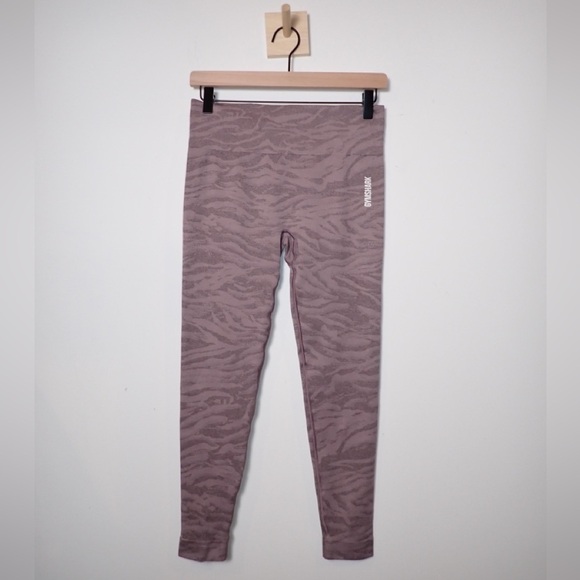 Gymshark Adapt Animal Zebra Purple and Pink Seamless Leggings - Picture 1 of 11